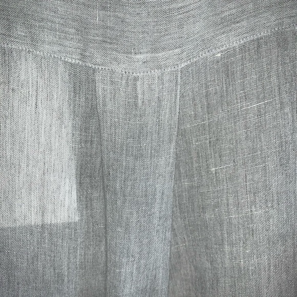 Theory | Women's Hekanina Linen Tie Front Shirt Lg - Picture 7 of 12